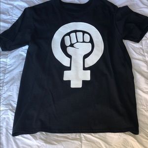 No size (comparable to Men’s M) feminist shirt